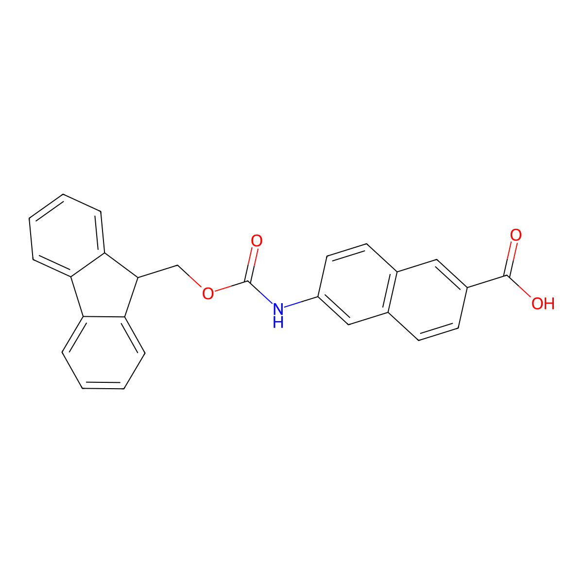 6-({[(9H-fluoren-9-yl)methoxy]carbonyl}amino)naphthalene-2-carboxylic acid molecular structure, CAS 1072898-40-8