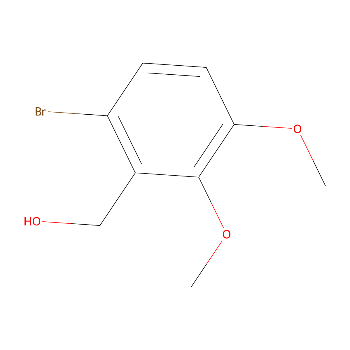 (6-Bromo-2,3-dimethoxyphenyl)methanol molecular structure, CAS 107290-27-7