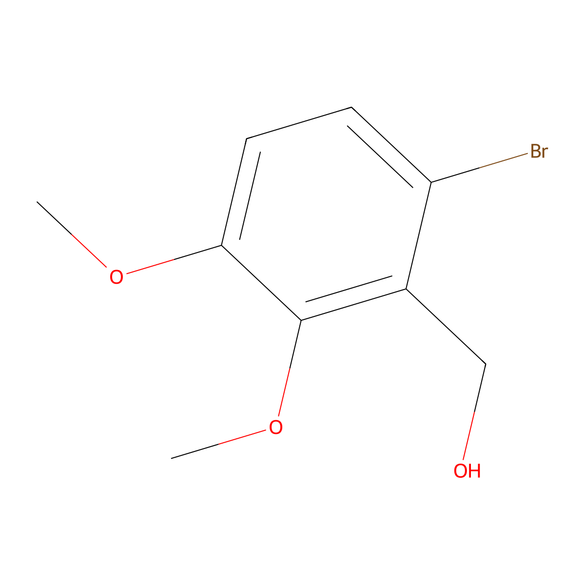 (6-Bromo-2,3-dimethoxyphenyl)methanol molecular structure, CAS 107290-27-7