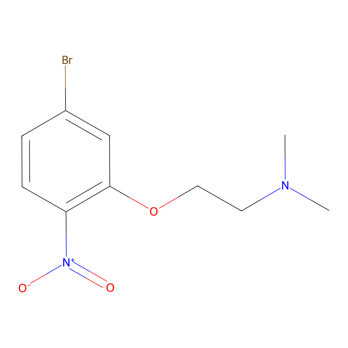 2-(5-bromo-2-nitrophenoxy)-N,N-dimethylethanamine molecular structure, CAS 1072906-04-7