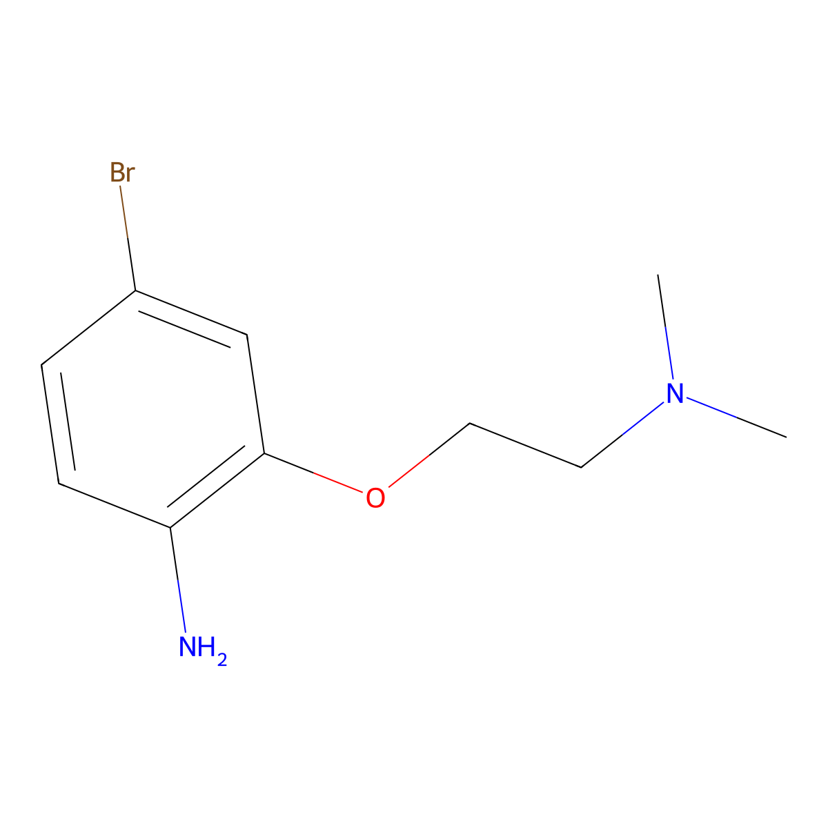 4-Bromo-2-(2-(dimethylamino)ethoxy)aniline molecular structure, CAS 1072906-05-8