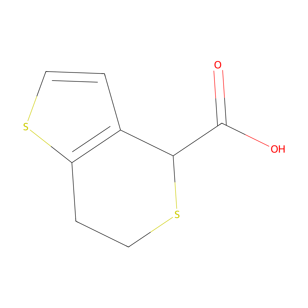 4H,6H,7H-thieno[3,2-c]thiopyran-4-carboxylic acid molecular structure, CAS 107292-02-4