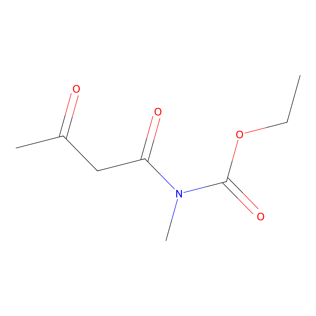 Ethyl acetoacetyl(methyl)carbamate molecular structure, CAS 107292-92-2