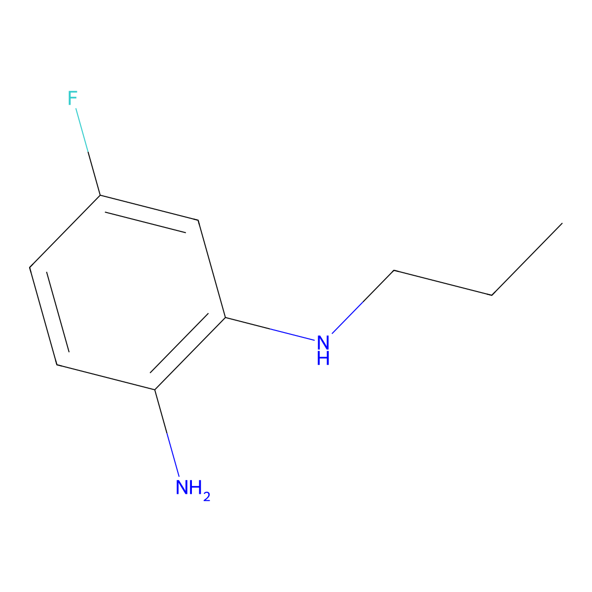 5-fluoro-1-N-propylbenzene-1,2-diamine molecular structure, CAS 1072928-93-8