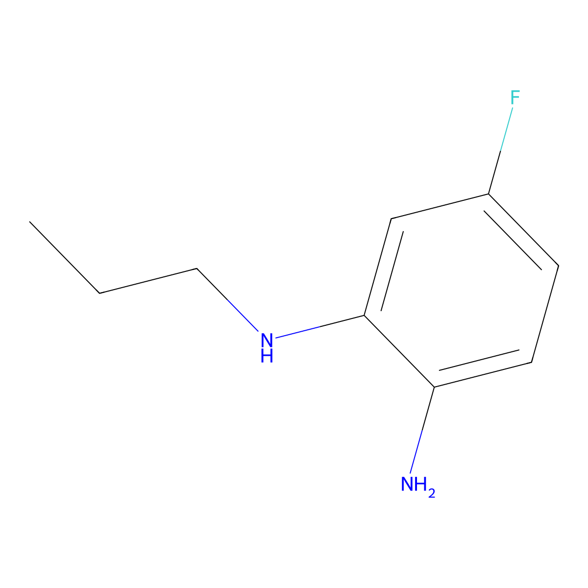 5-fluoro-1-N-propylbenzene-1,2-diamine molecular structure, CAS 1072928-93-8