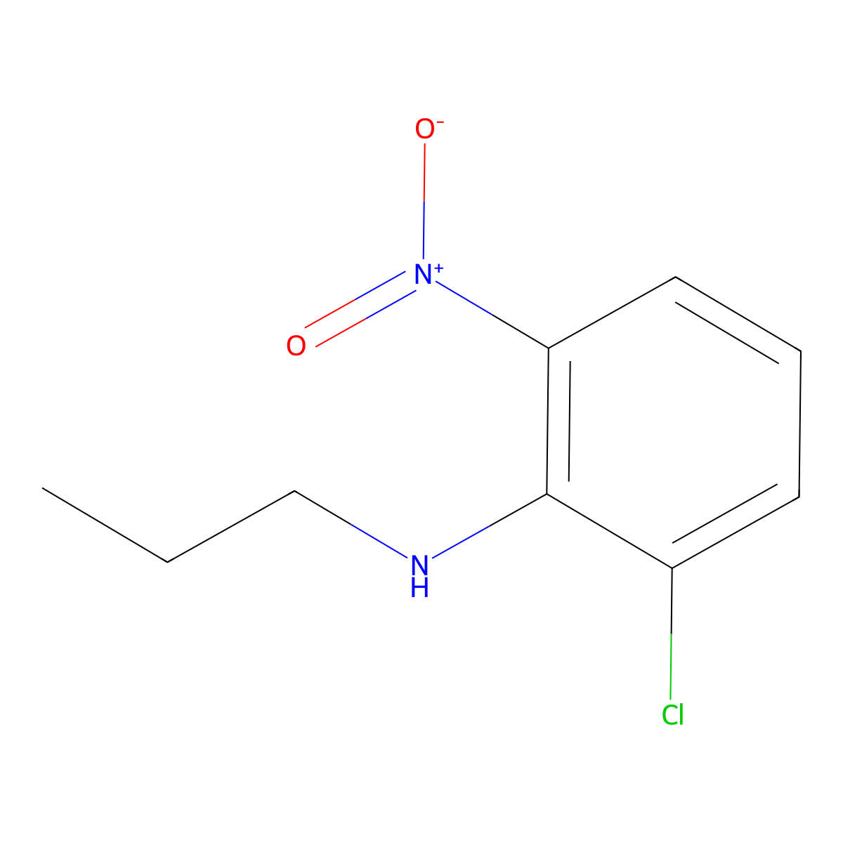 2-chloro-6-nitro-N-propylaniline molecular structure, CAS 1072928-95-0