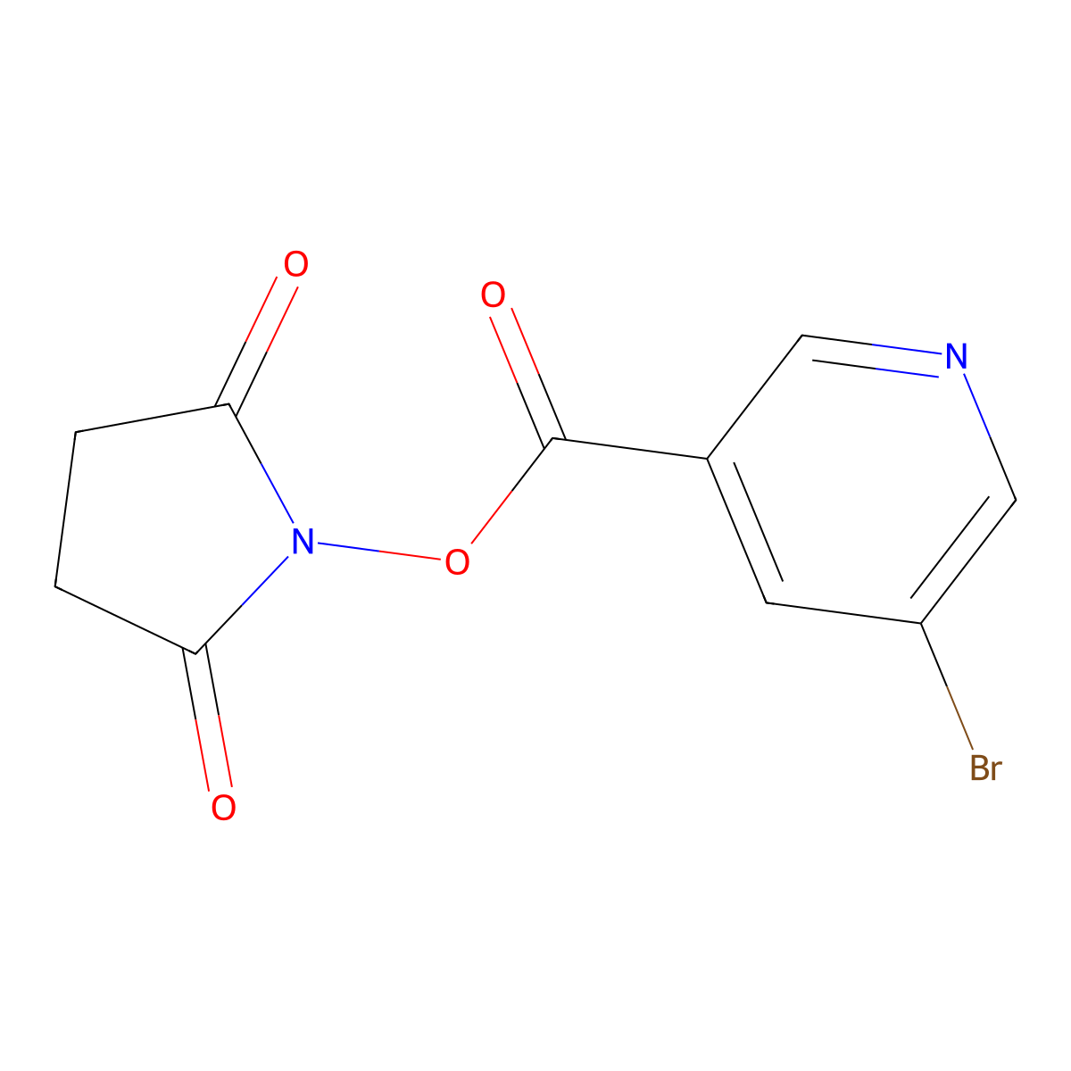 5-Bromo-nicotinic acid 2,5-dioxo-pyrrolidin-1-yl ester molecular structure, CAS 107293-80-1