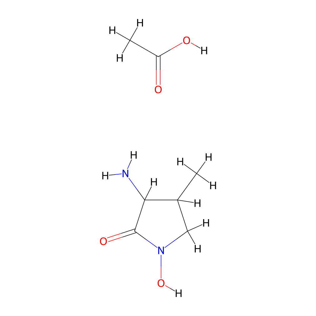 (3S,4S)-3-Amino-1-hydroxy-4-methyl-2-pyrrolidinoneAcetate molecular structure, CAS 1072933-71-1