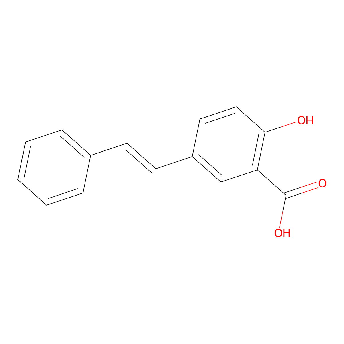 5-[(E)-2-Phenylvinyl]-2-hydroxybenzoic acid molecular structure, CAS 1072937-49-5