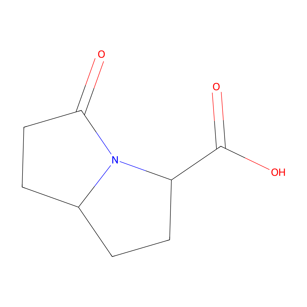 5-oxo-hexahydro-1H-pyrrolizine-3-carboxylic acid molecular structure, CAS 107294-50-8