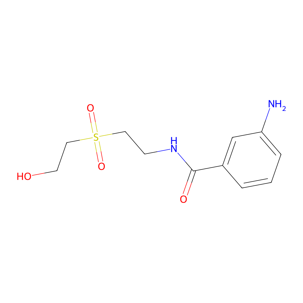 3-Amino-N-[2-(2-hydroxyethyl)sulfonyl]ethyl benzamide molecular structure, CAS 107294-87-1