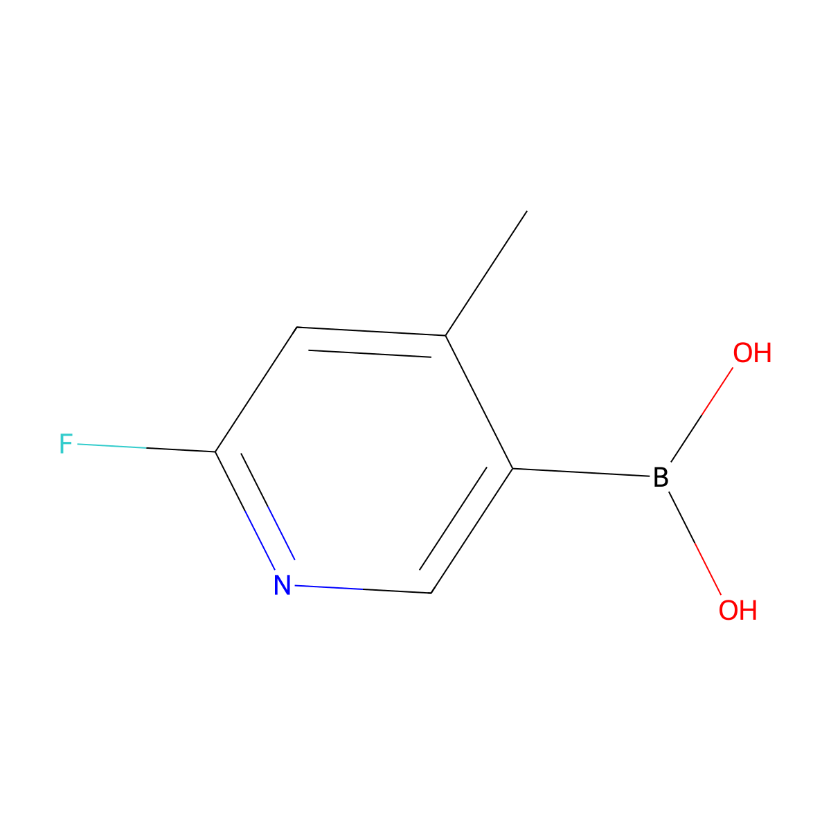 2-Fluoro-4-methylpyridine-5-boronic acid molecular structure, CAS 1072944-18-3