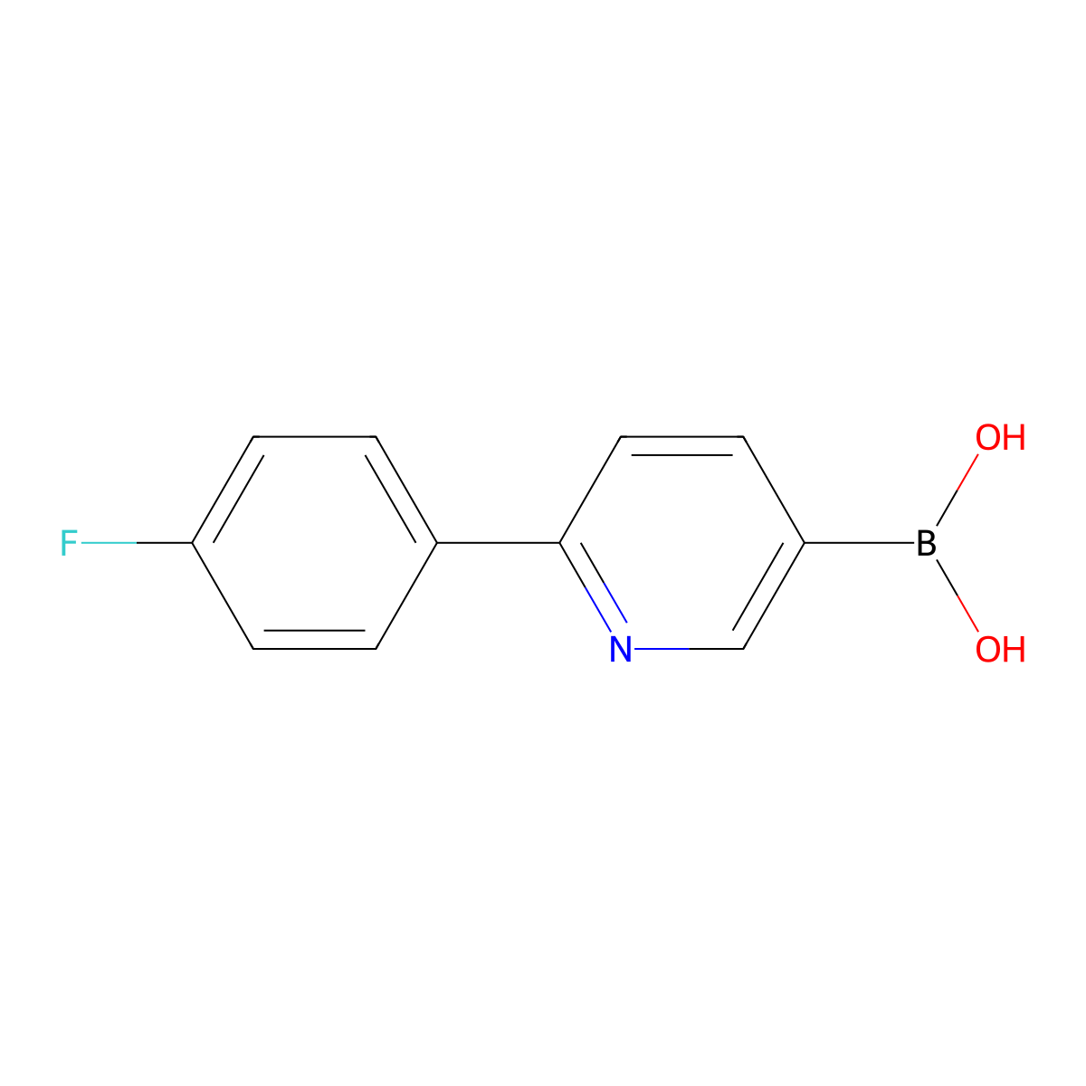 B-[6-(4-Fluorophenyl)-3-pyridinyl]boronic acid molecular structure, CAS 1072944-20-7