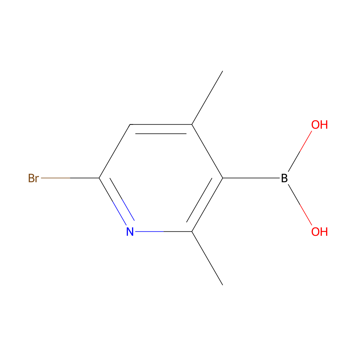 (6-Bromo-2,4-dimethylpyridin-3-yl)boronic acid molecular structure, CAS 1072944-23-0