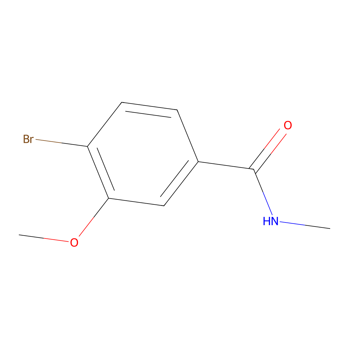 4-Bromo-3-methoxy-N-methylbenzamide molecular structure, CAS 1072944-34-3