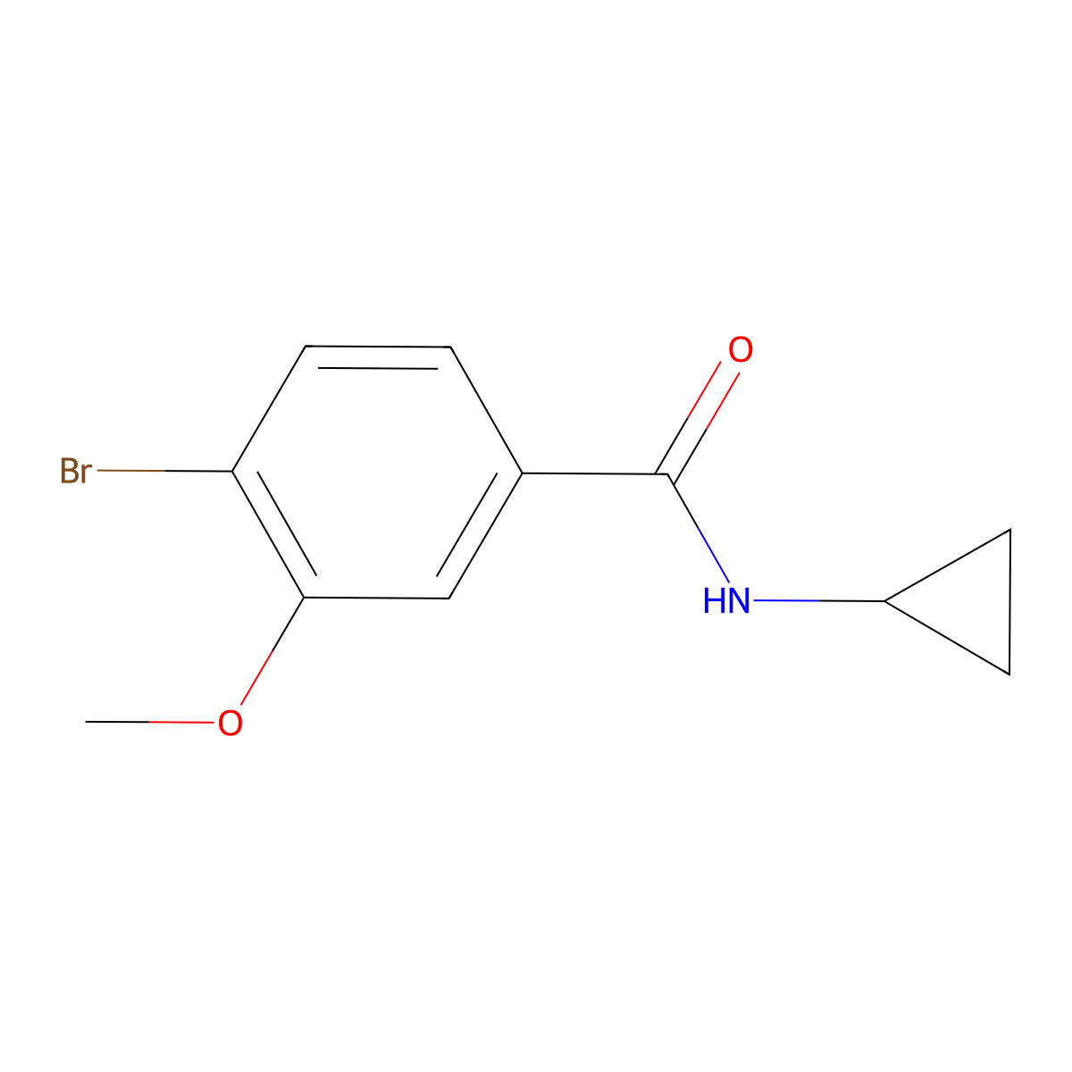 4-Bromo-N-cyclopropyl-3-methoxybenzamide molecular structure, CAS 1072944-35-4