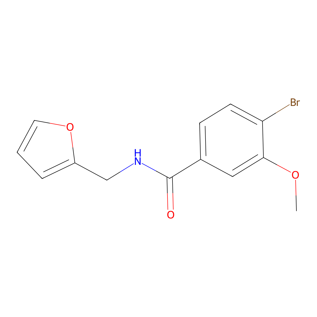 N-(Furan-2-ylmethyl) 4-bromo-3-methoxybenzamide molecular structure, CAS 1072944-36-5