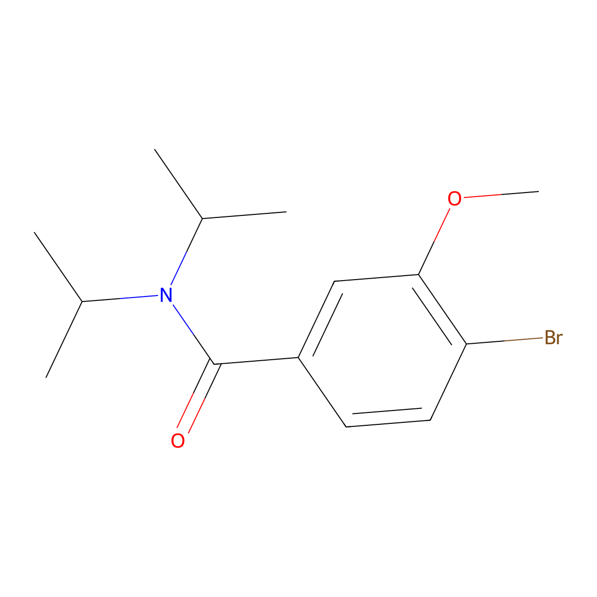 N,N-Diisopropyl 4-bromo-3-methoxybenzamide molecular structure, CAS 1072944-37-6