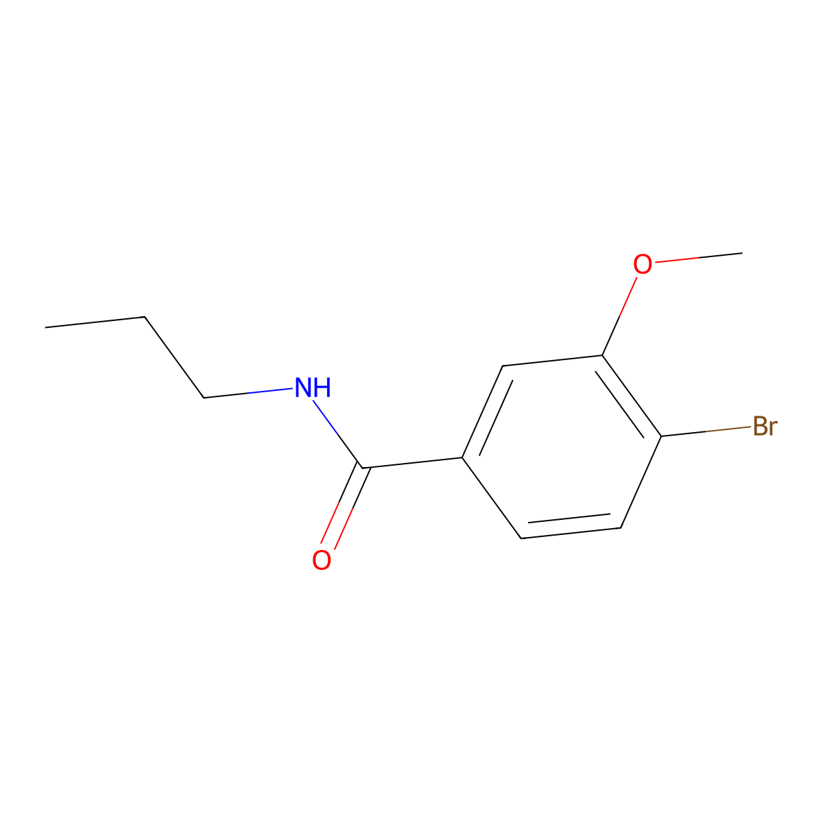 4-Bromo-3-methoxy-N-propylbenzamide molecular structure, CAS 1072944-38-7