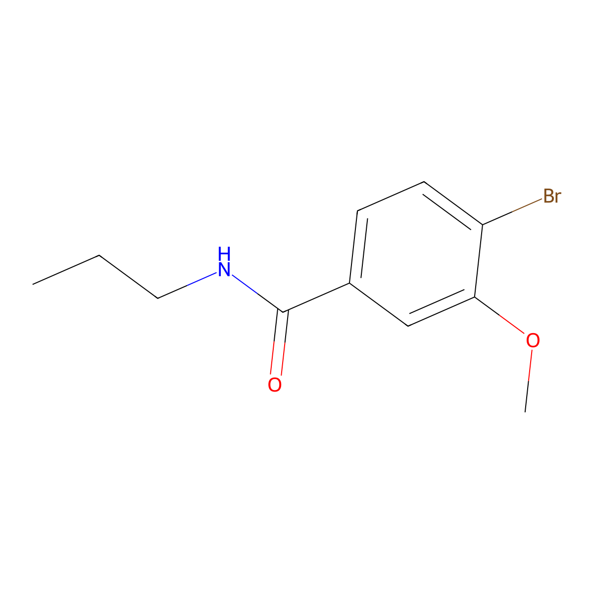 4-Bromo-3-methoxy-N-propylbenzamide molecular structure, CAS 1072944-38-7