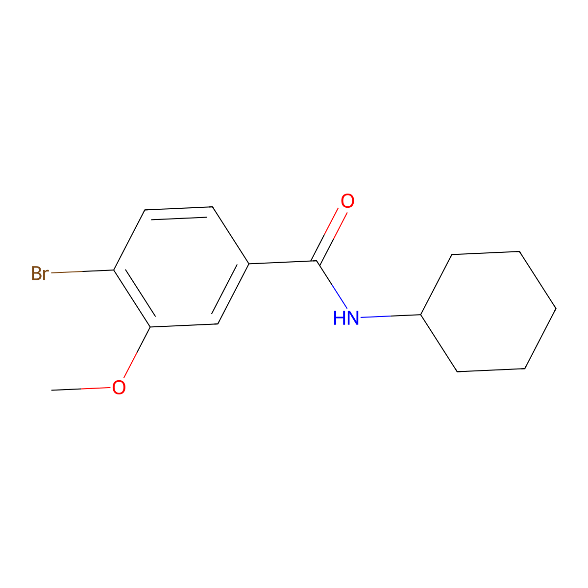N-Cyclohexyl 4-bromo-3-methoxybenzamide molecular structure, CAS 1072944-40-1