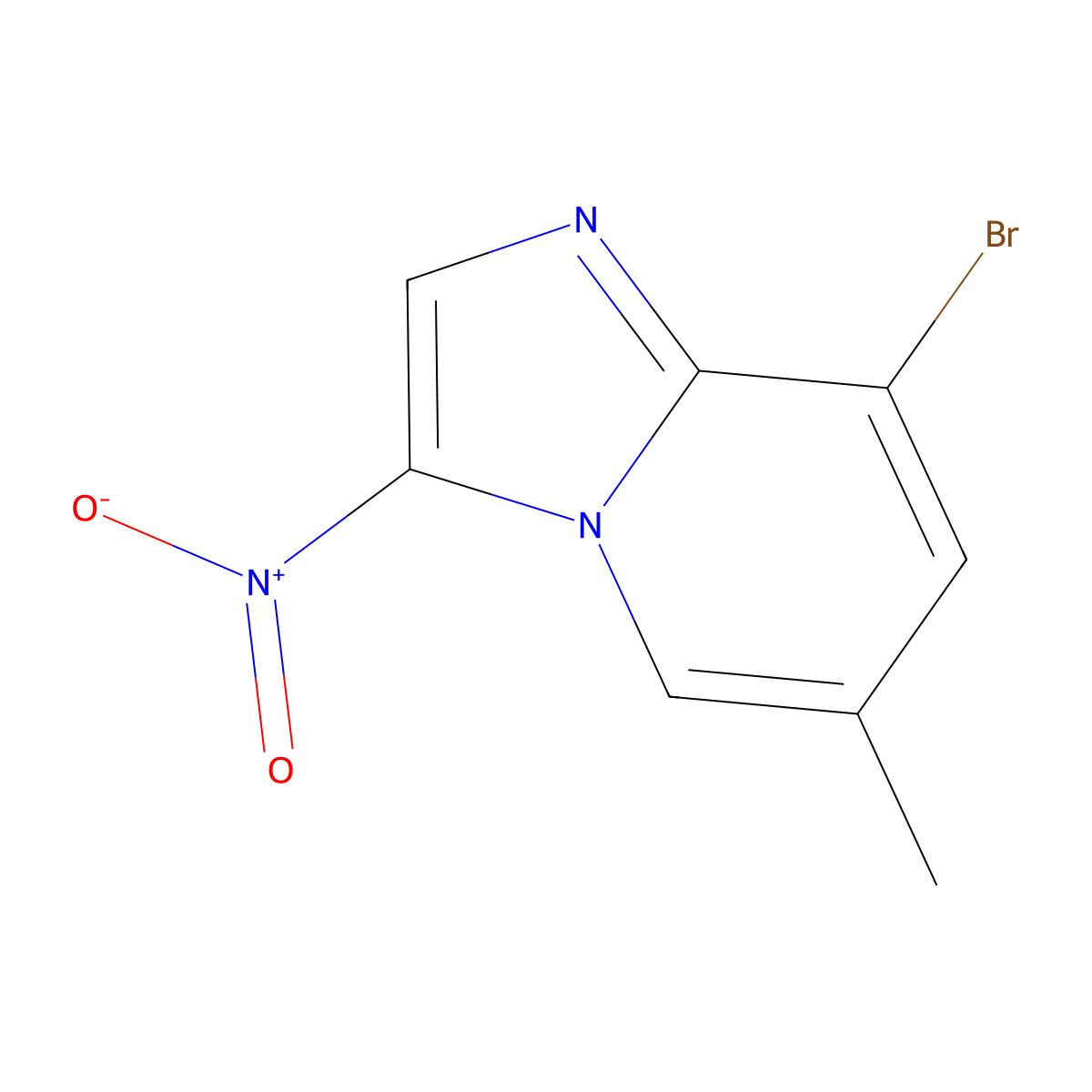 8-Bromo-6-methyl-3-nitroimidazo[1,2-a]pyridine molecular structure, CAS 1072944-59-2