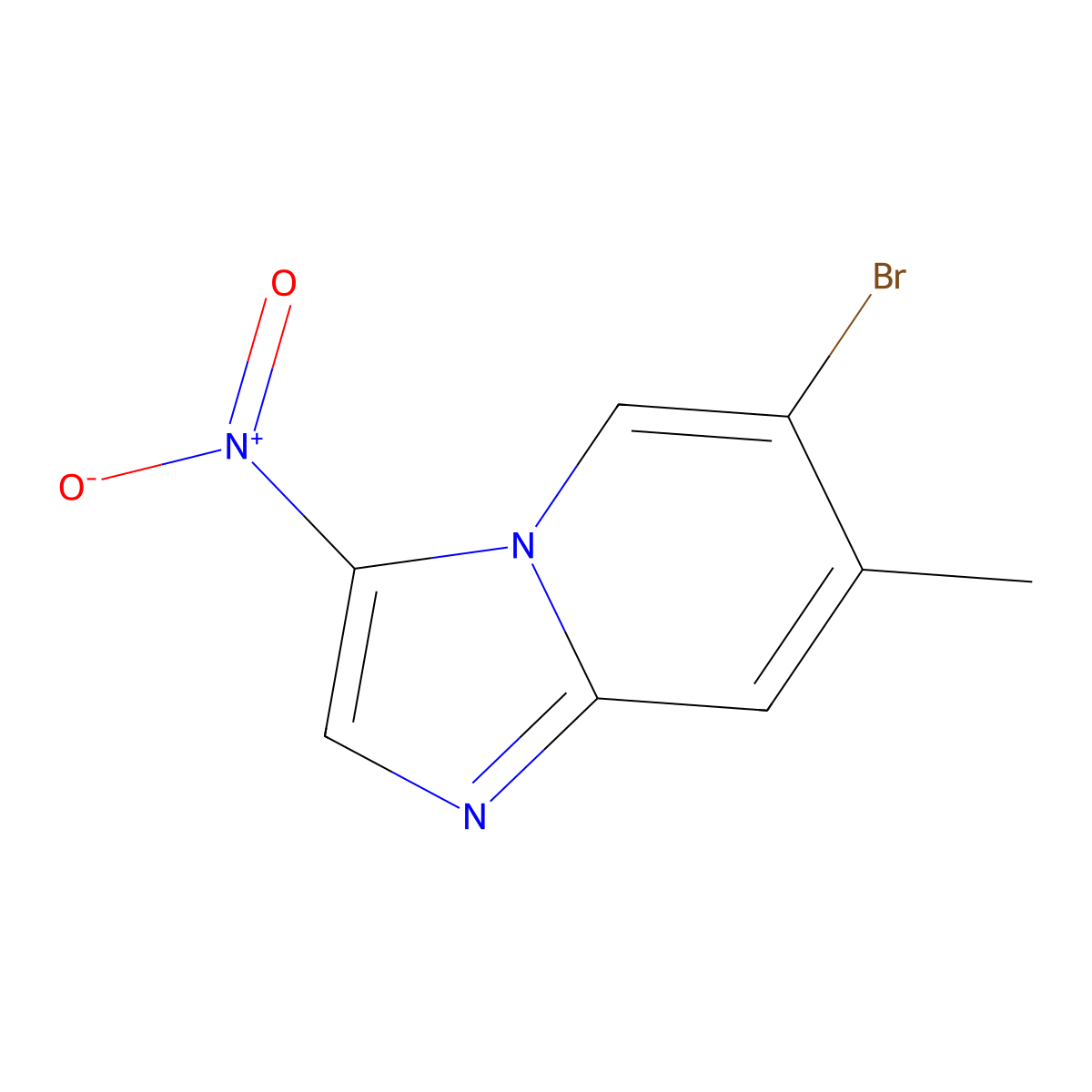 6-Bromo-7-methyl-3-nitroimidazo[1,2-a]pyridine molecular structure, CAS 1072944-64-9