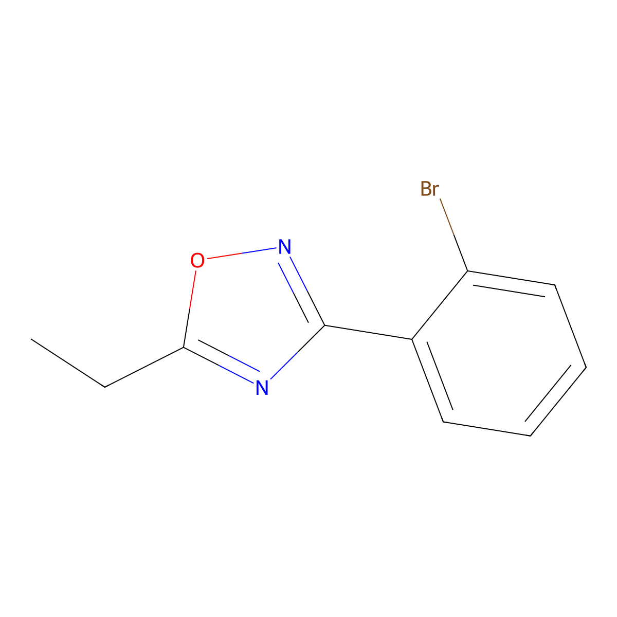 3-(2-Bromophenyl)-5-ethyl-1,2,4-oxadiazole molecular structure, CAS 1072944-70-7