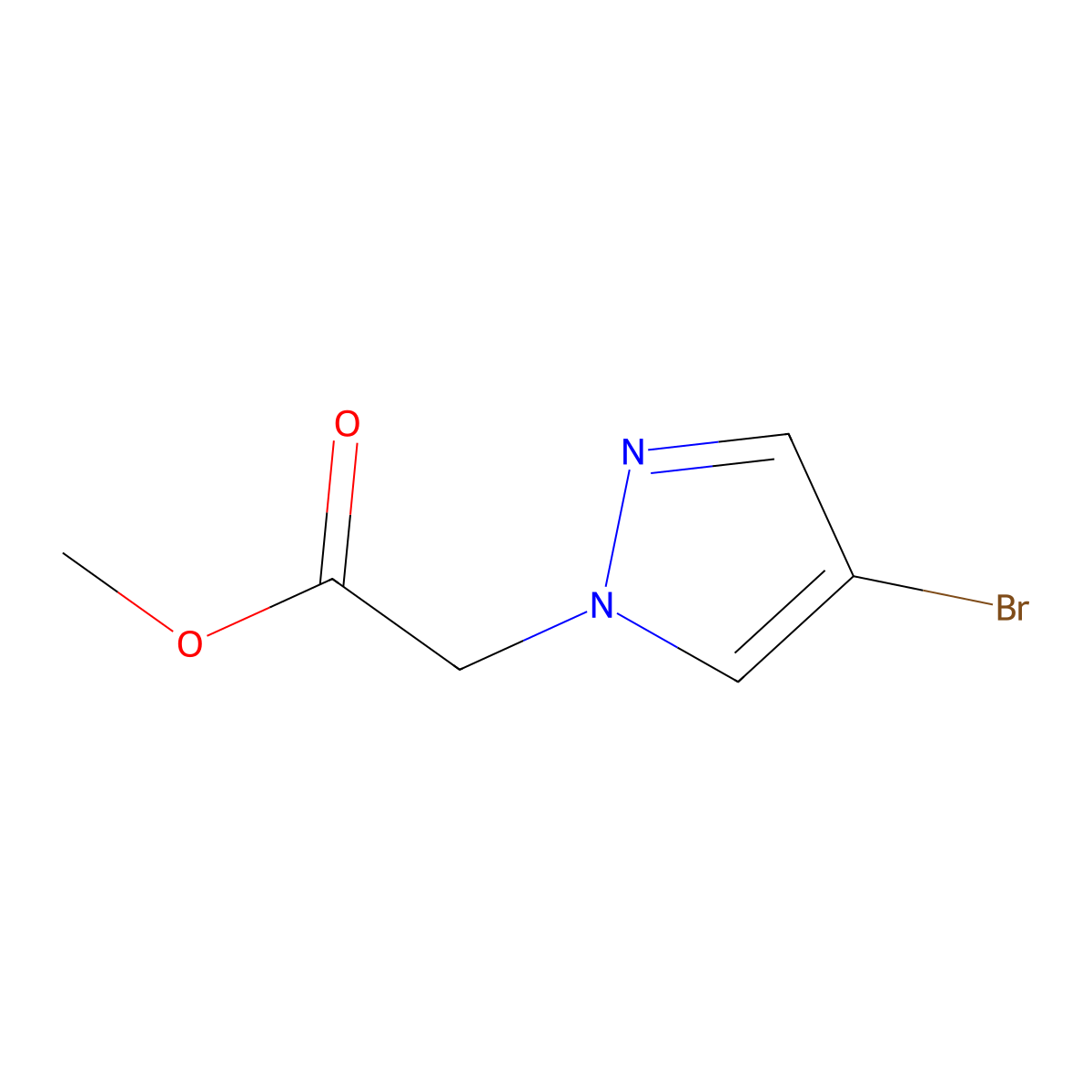 Methyl 2-(4-bromo-1H-pyrazol-1-yl)acetate molecular structure, CAS 1072944-71-8