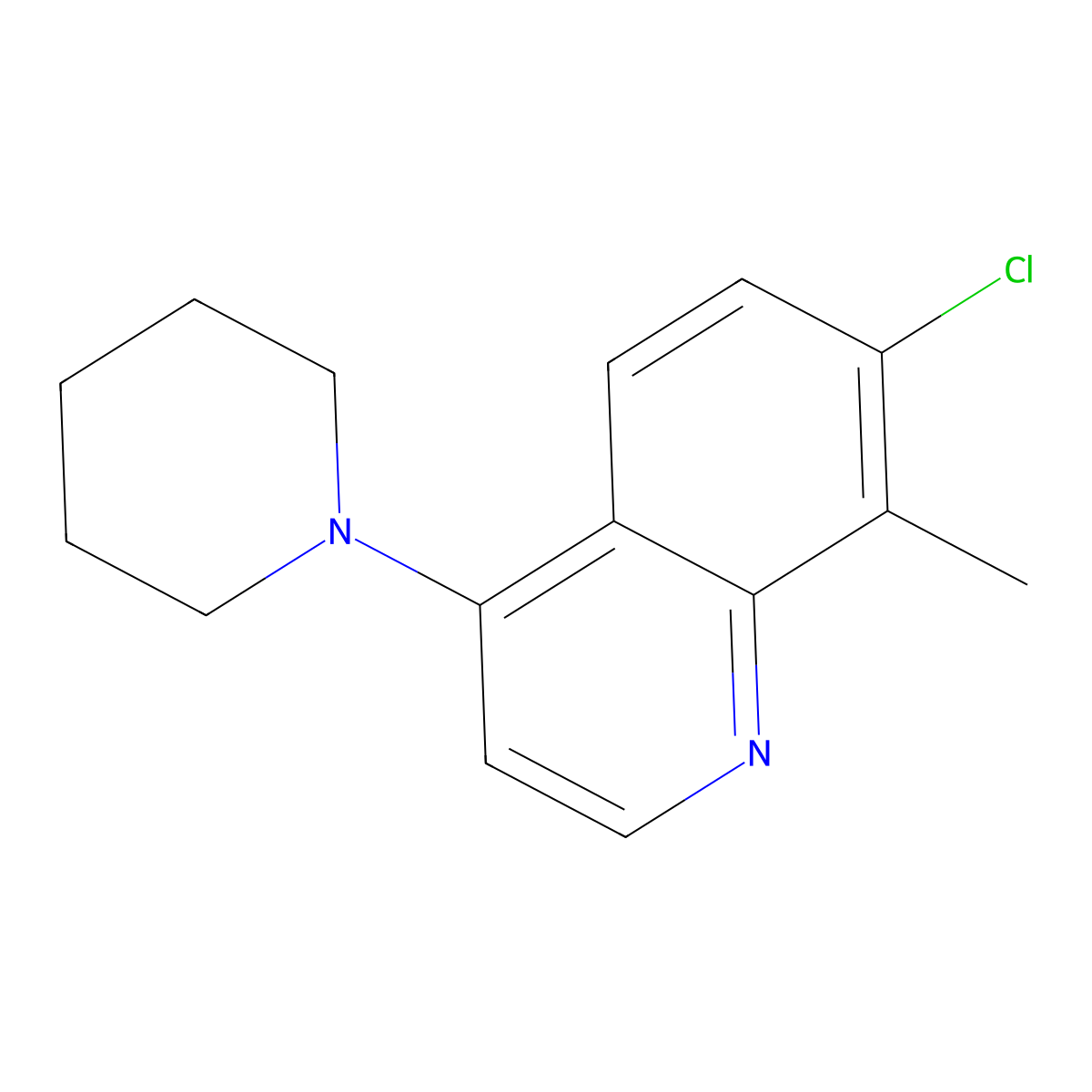 7-Chloro-8-methyl-4-(piperidin-1-YL)quinoline molecular structure, CAS 1072944-74-1