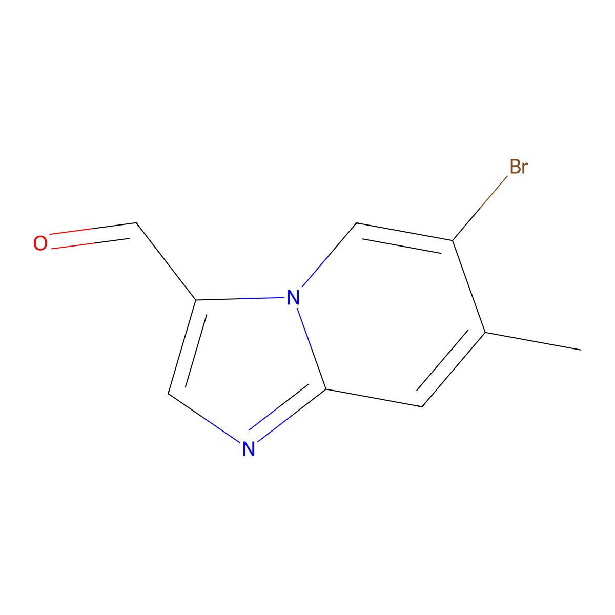 6-Bromo-7-methylimidazo[1,2-a]pyridine-3-carbaldehyde molecular structure, CAS 1072944-75-2