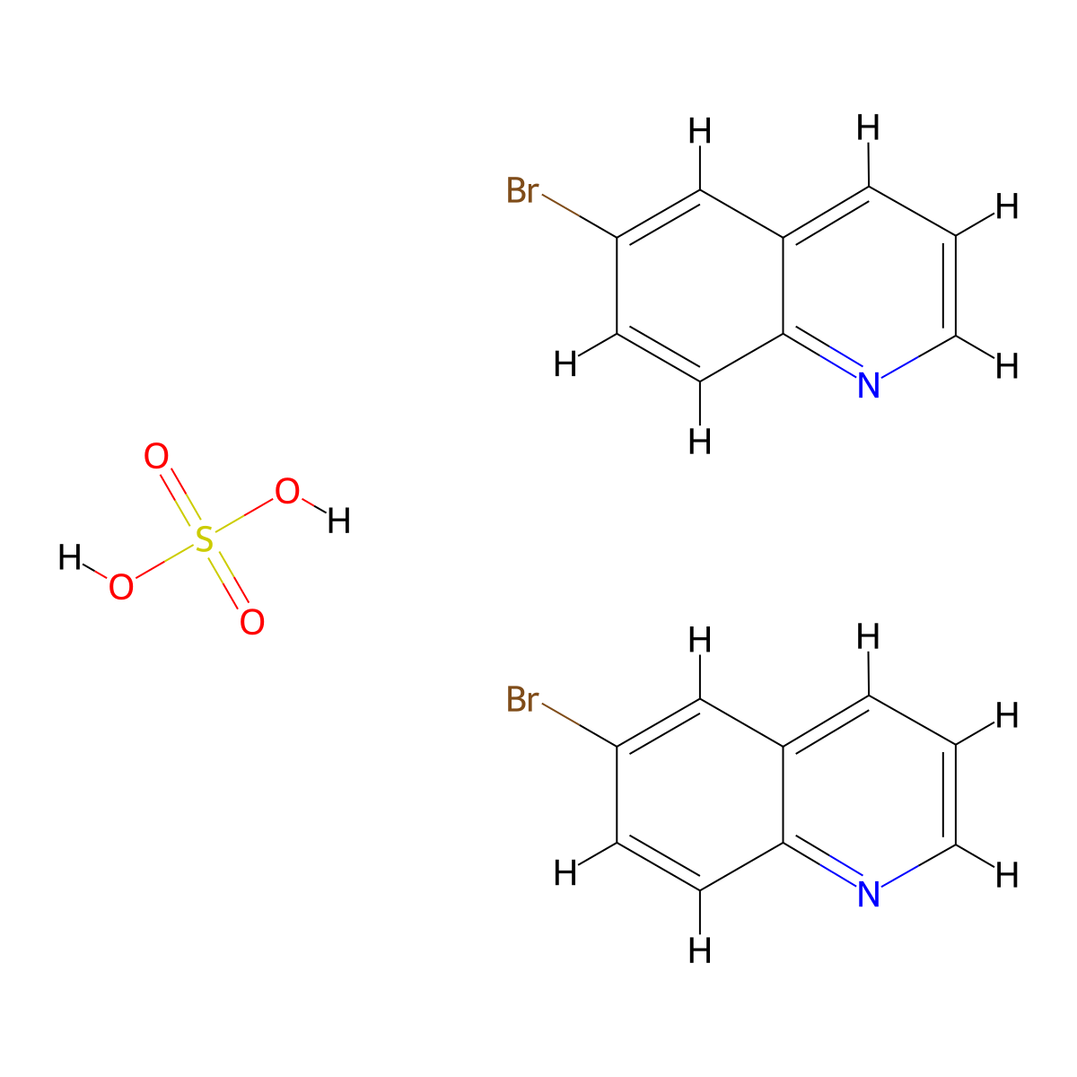 Bis(6-Bromoquinoline)sulfate molecular structure, CAS 1072944-78-5
