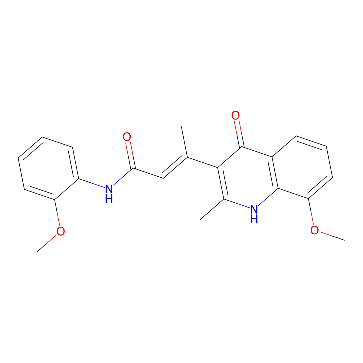 (E)-3-(4-Hydroxy-8-methoxy-2-methylquinolin-3-YL)-N-(2-methoxyphenyl)but-2-enamide molecular structure, CAS 1072944-93-4