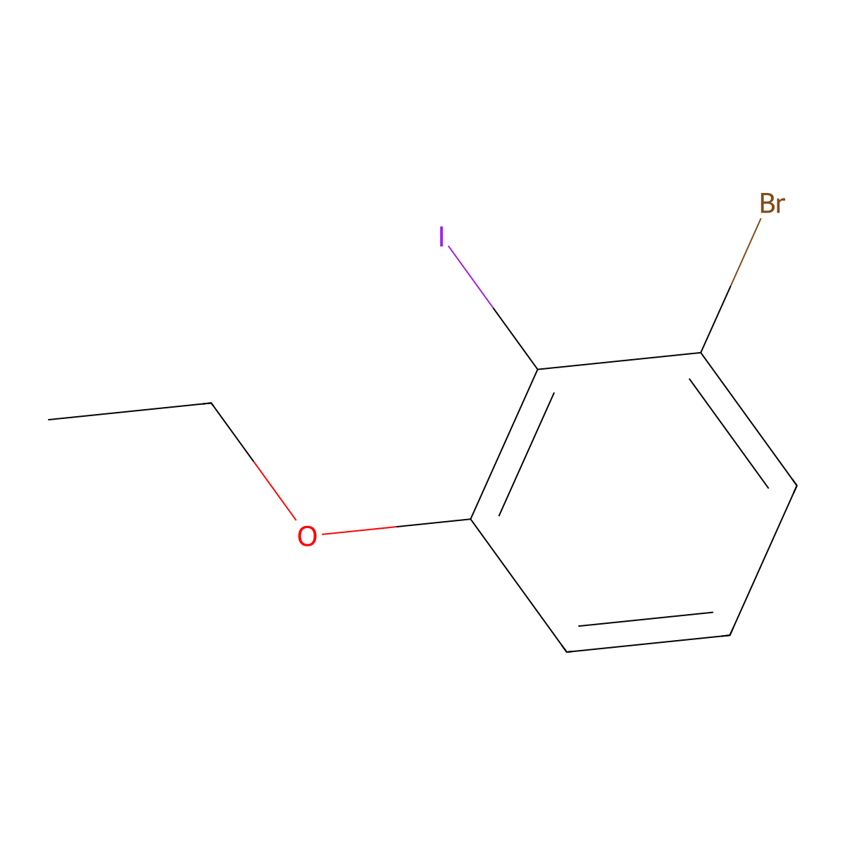 1-Bromo-3-ethoxy-2-iodobenzene molecular structure, CAS 1072944-94-5