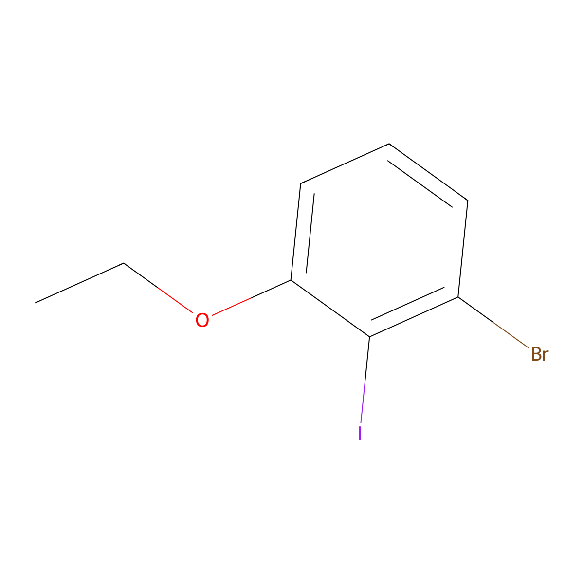 1-Bromo-3-ethoxy-2-iodobenzene molecular structure, CAS 1072944-94-5