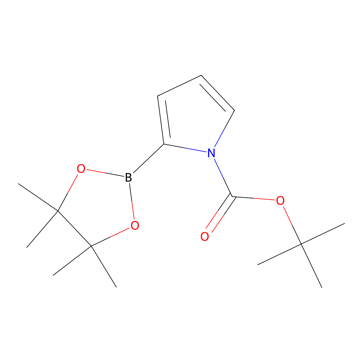 1-Boc-pyrrole-2-boronic acid, pinacol ester molecular structure, CAS 1072944-98-9