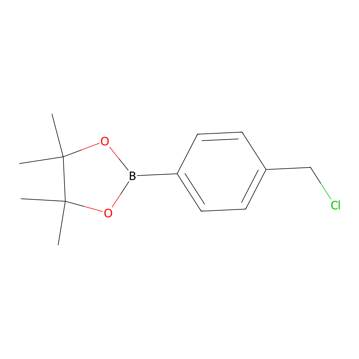 2-(4-(Chloromethyl)phenyl)-4,4,5,5-tetramethyl-1,3,2-dioxaborolane molecular structure, CAS 1072945-04-0