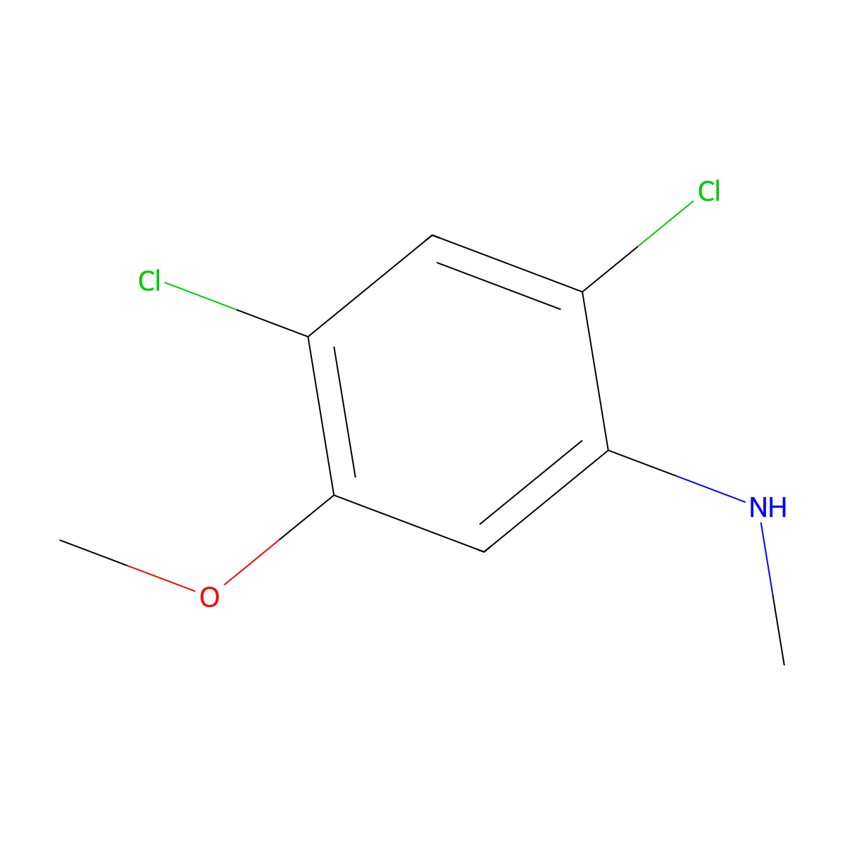 2,4-Dichloro-5-methoxy-N-methylaniline molecular structure, CAS 1072945-55-1