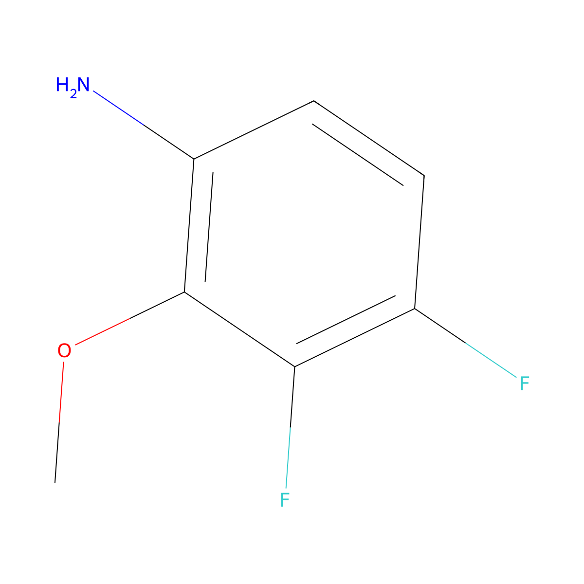 3,4-Difluoro-2-methoxyaniline molecular structure, CAS 1072945-56-2