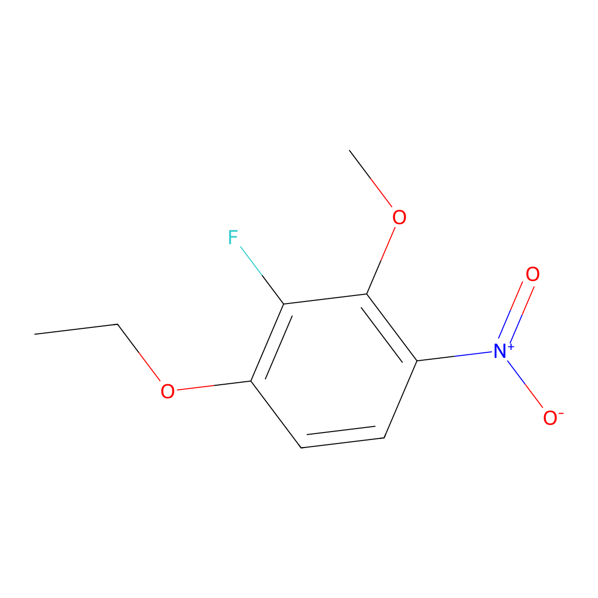 1-Ethoxy-2-fluoro-3-methoxy-4-nitrobenzene molecular structure, CAS 1072945-58-4