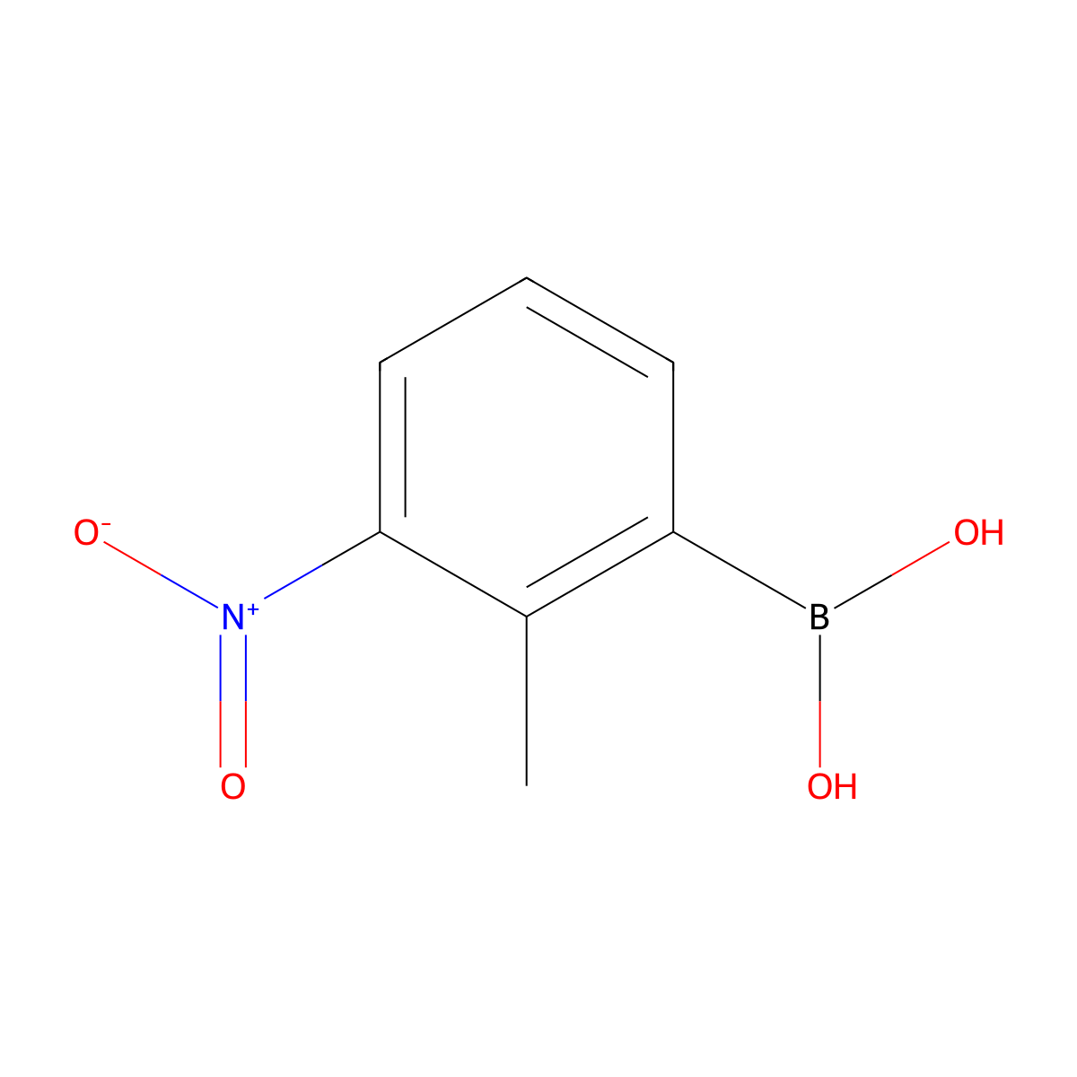 2-Methyl-3-nitrophenylboronic acid molecular structure, CAS 1072945-60-8