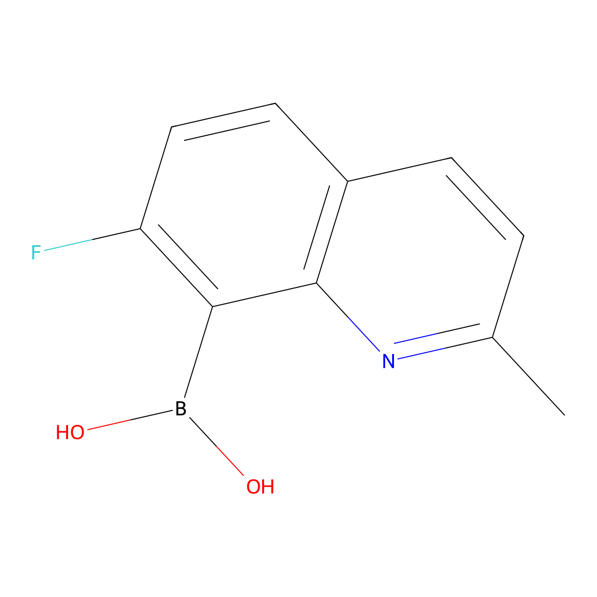 (7-Fluoro-2-methylquinolin-8-yl)boronic acid molecular structure, CAS 1072945-61-9