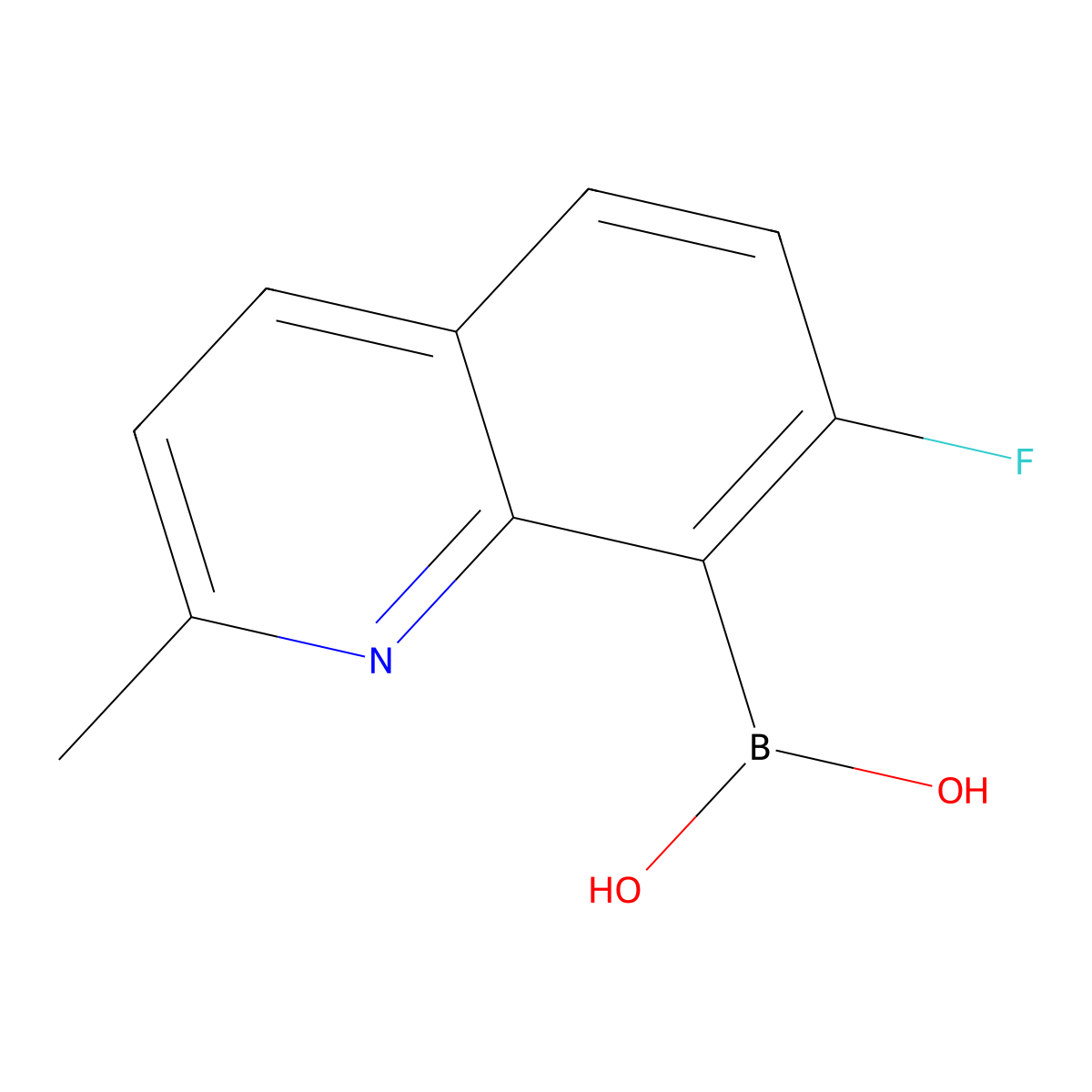 (7-Fluoro-2-methylquinolin-8-yl)boronic acid molecular structure, CAS 1072945-61-9