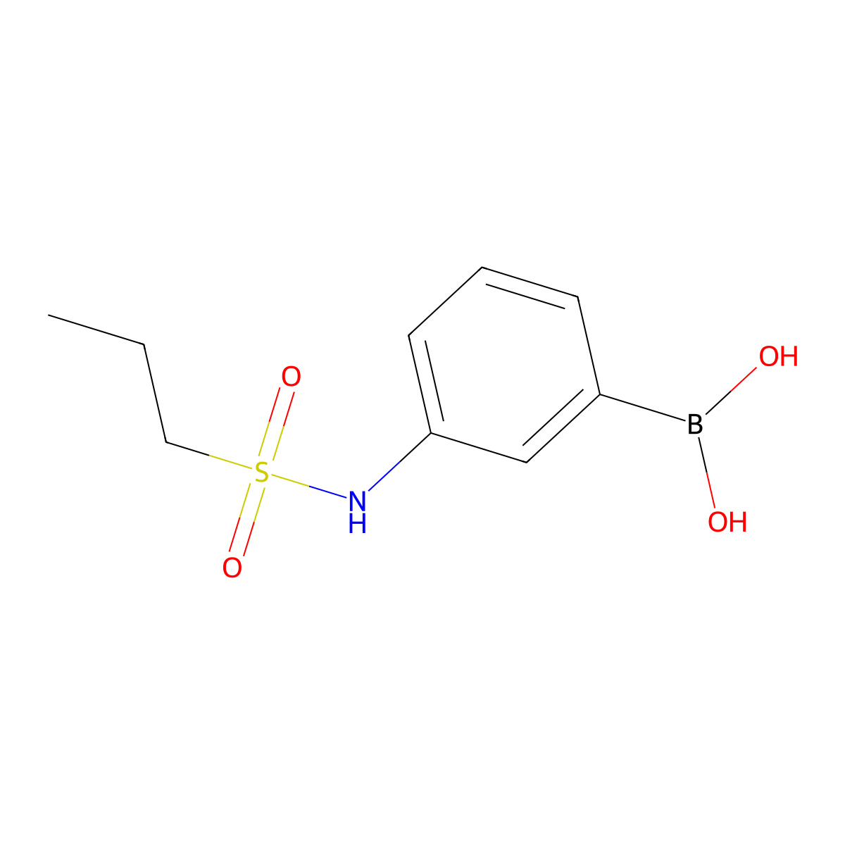 3-(Propylsulfonamido)phenylboronic acid molecular structure, CAS 1072945-64-2