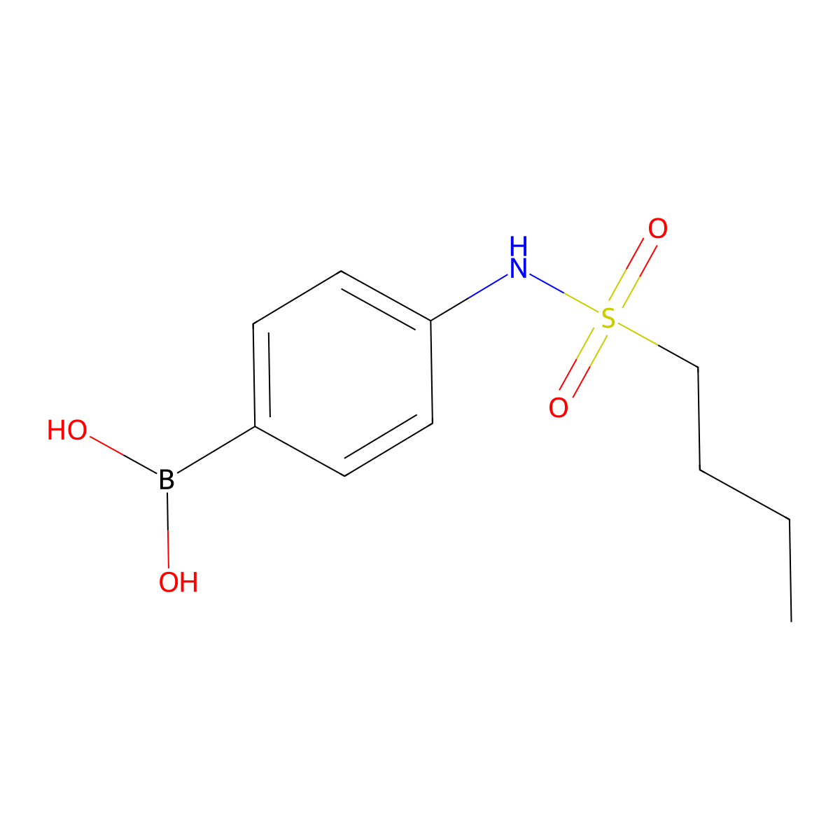 4-(Butylsulfonamido)phenylboronic acid molecular structure, CAS 1072945-66-4