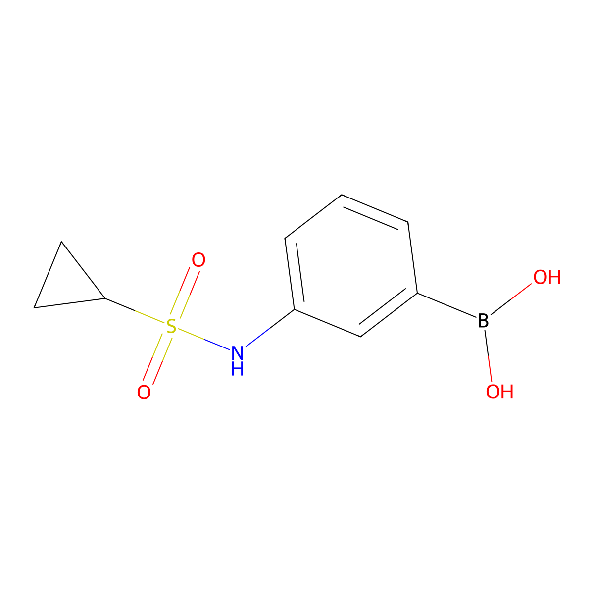 3-(Cyclopropanesulfonamido)phenylboronic acid molecular structure, CAS 1072945-67-5
