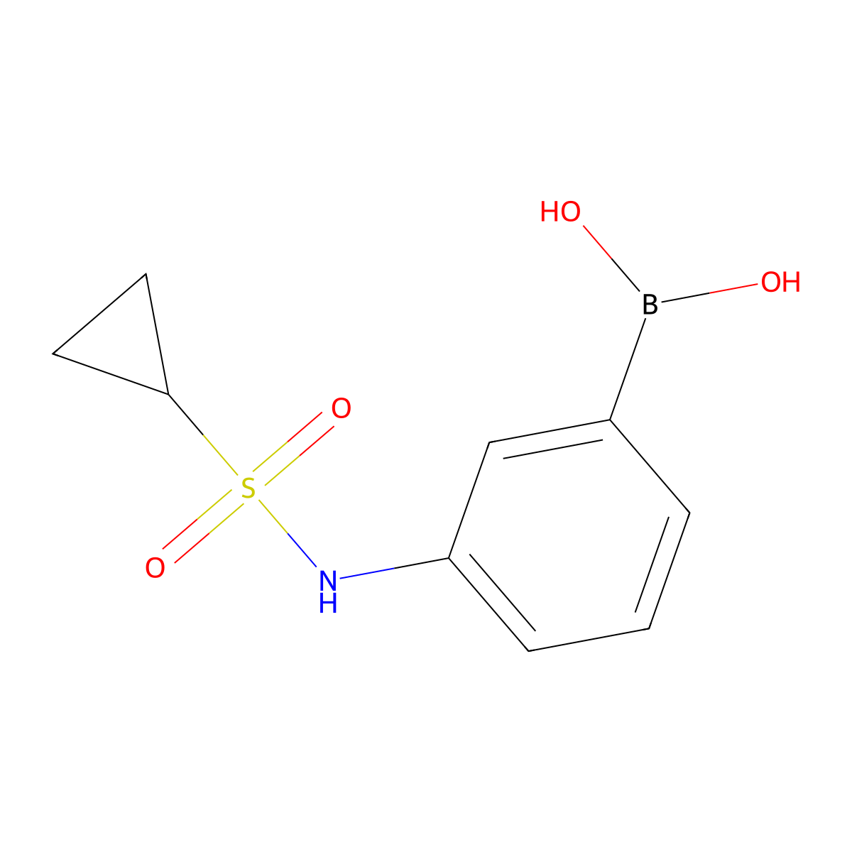 3-(Cyclopropanesulfonamido)phenylboronic acid molecular structure, CAS 1072945-67-5