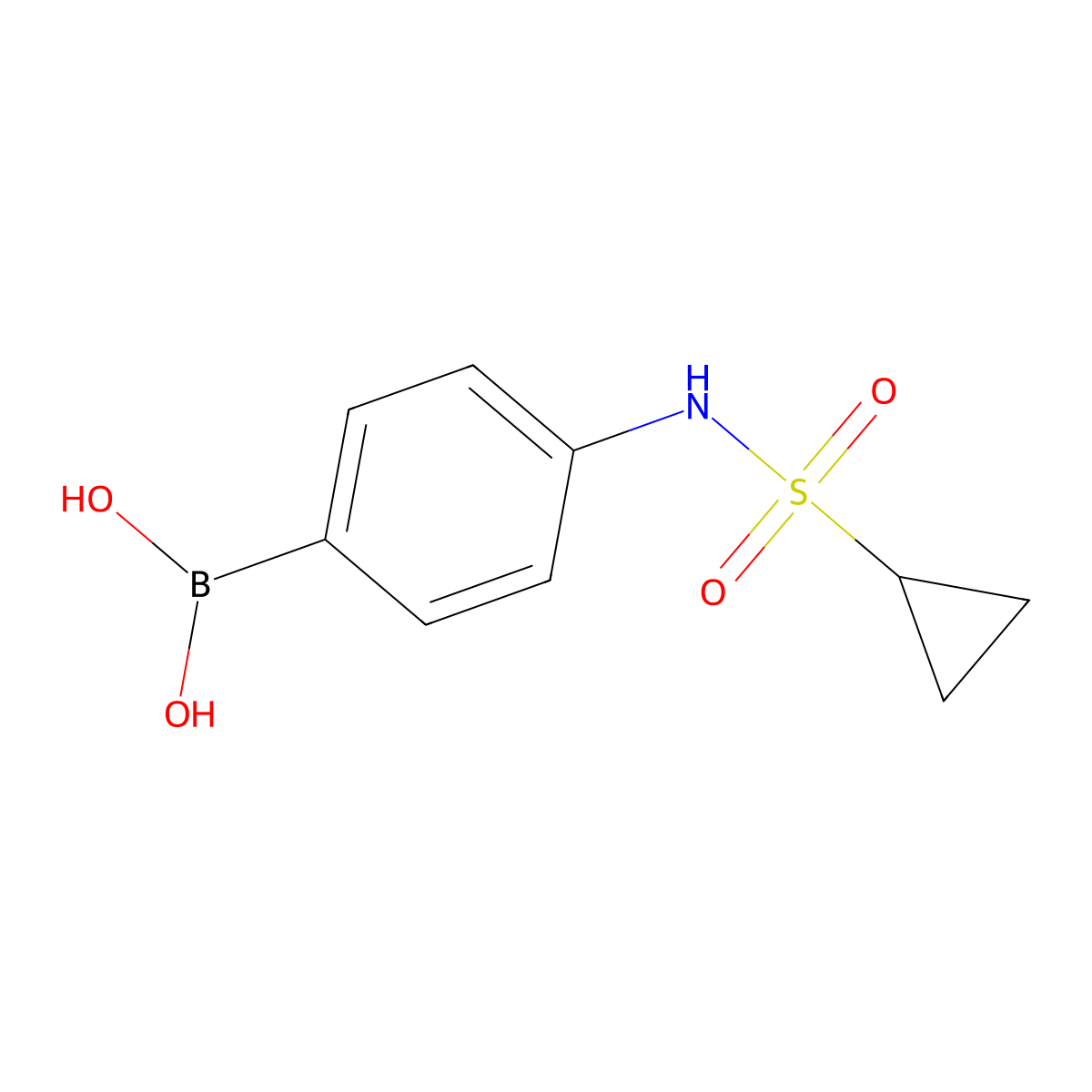 4-(Cyclopropanesulfonamido)phenylboronic acid molecular structure, CAS 1072945-68-6