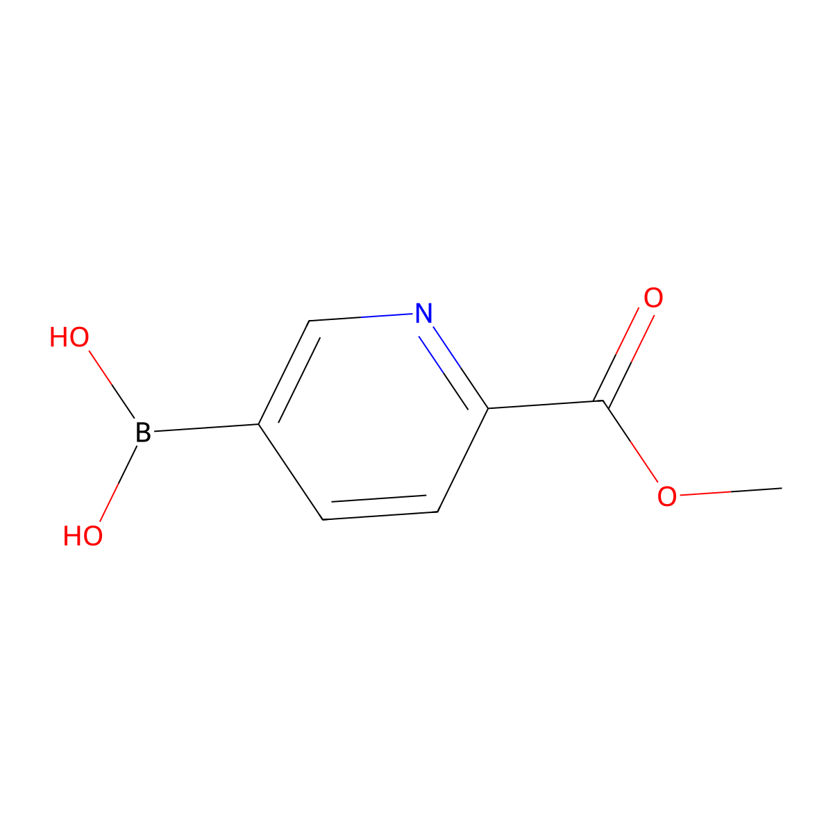 6-(Methoxycarbonyl)pyridine-3-boronic acid molecular structure, CAS 1072945-86-8
