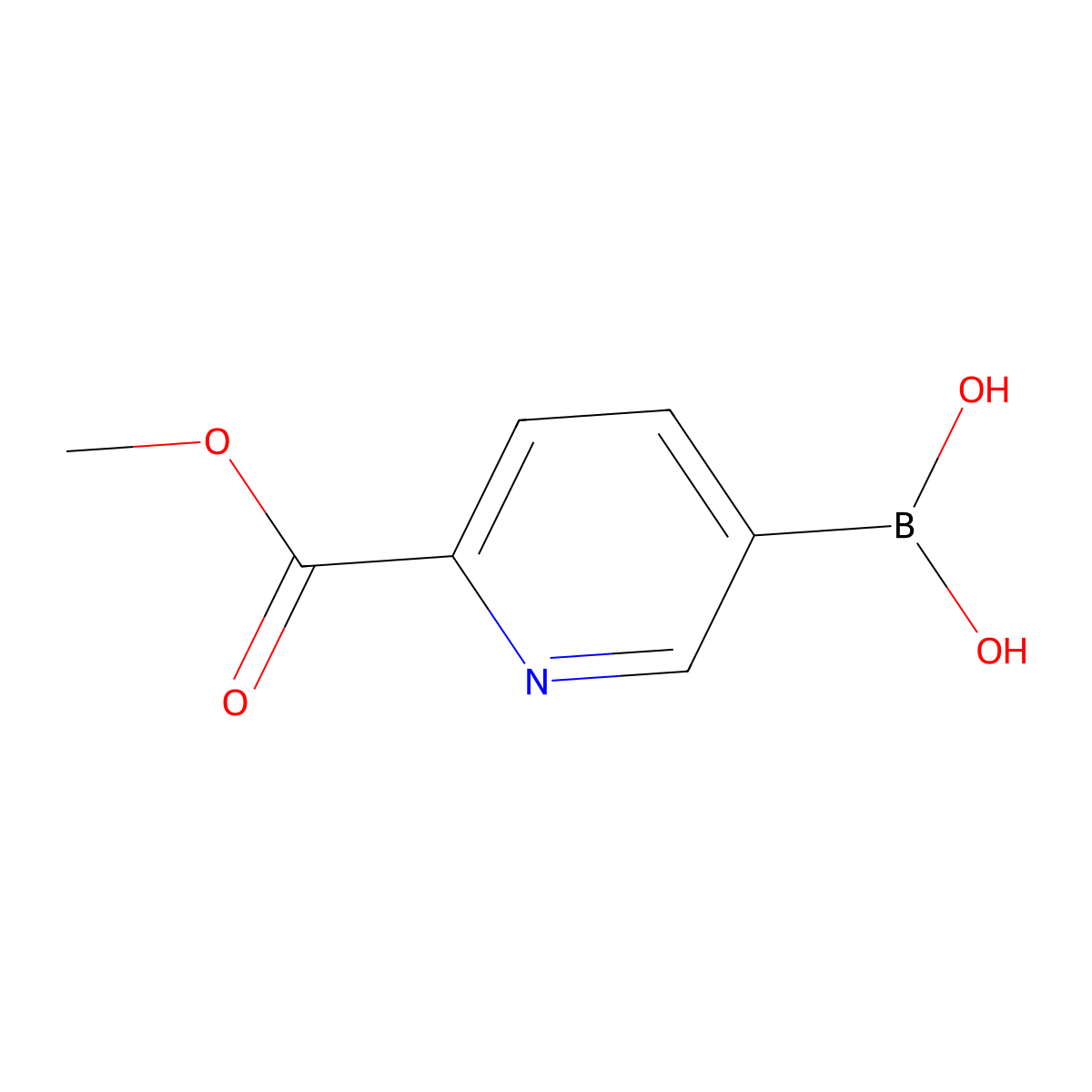 6-(Methoxycarbonyl)pyridine-3-boronic acid molecular structure, CAS 1072945-86-8